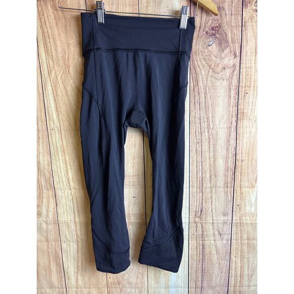 Lululemon Pants - LuluLemon Black Capri Length Leggings Size 4
